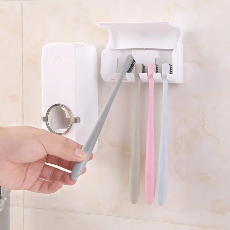 Bathroom Automatic Toothpaste Dispenser Toothpaste squeezer Wall Paste Mounted Toothbrush holder Bathroom Accessories