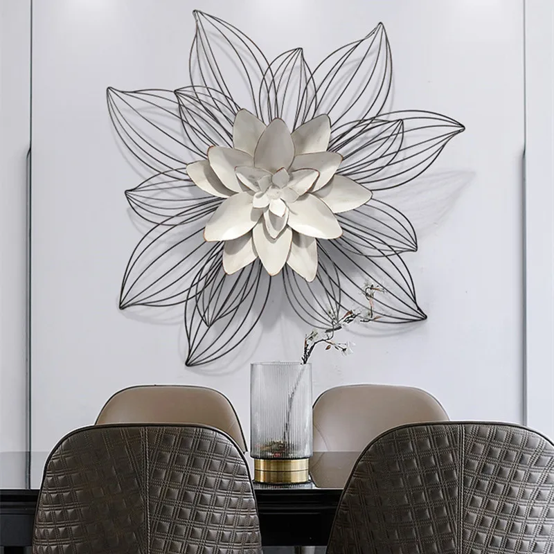 

Modern Simple Luxurious Iron Flowers Creative Wall Decoration 3D Metal Wall Hanging Background Mural Home Decoration R4284