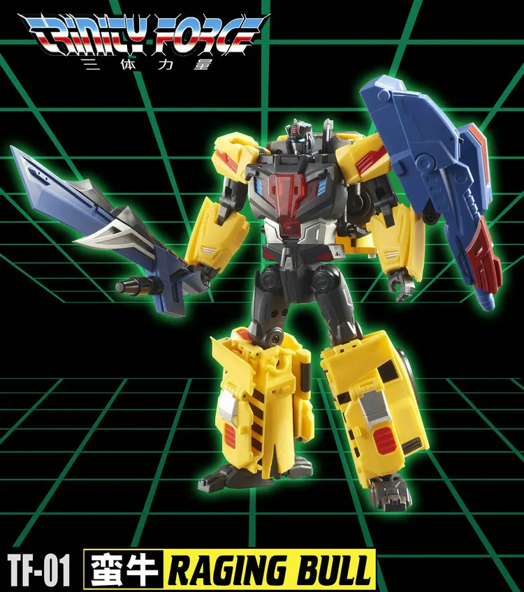 

Transformers toy TFC TF-01 RagingBull Trinity Force action figure New