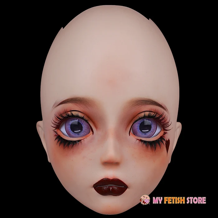 S07) HIDOLLS качество ручной работы Женская девочка Смола половина головы Косплей Японская ролевая игра BJD кигуруми маска Трансвестит кукольная маска