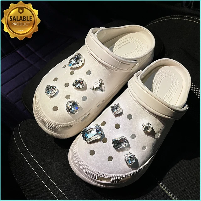 Shiny Rhinestones Croc Charms Designer Diy Luxurious Pearl Flowers Shoes  Decaration Jibb For Croc Clogs Kids Girls Women Gifts - Shoe Decorations -  AliExpress