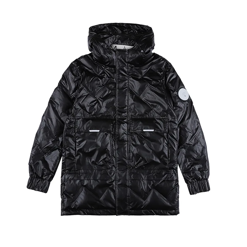 

2020 Thick Black White Duck down Zipper Casual Warm Cardigan Winter Young MEN'S Solid Color down Jacket Couple Clothes