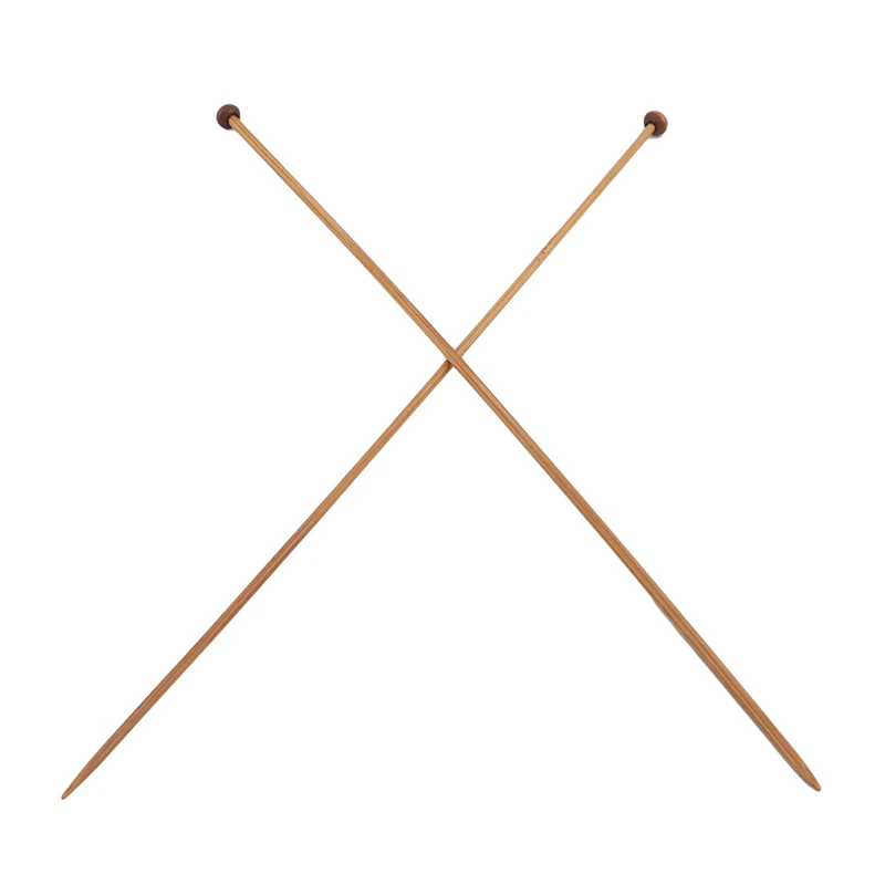 36PCS Wooden Circular Sweater Knitting Needle Single Needle Tip Point Wool Yarn Needle Set Bamboo Handle Smooth Craft Needle