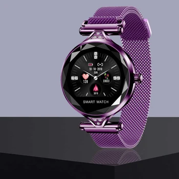 

H1 Fashion women heart rate blood pressure fitness pedometer female Bracelet physiological cycle IP67 waterproof smart watch