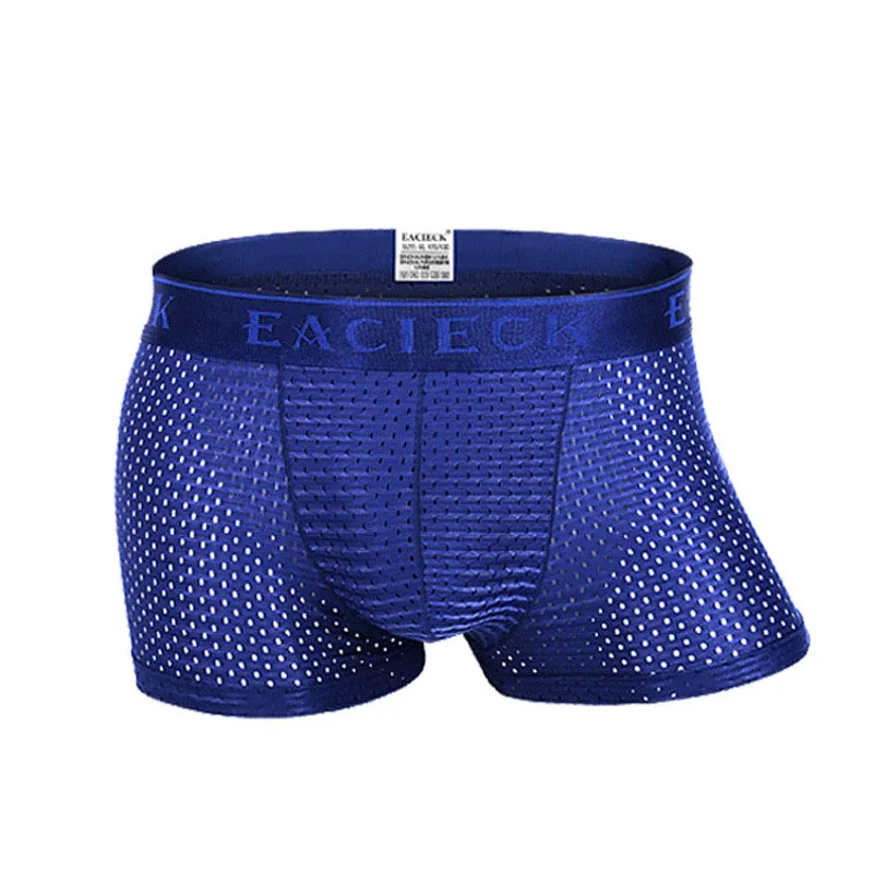 

3 Pieces / Bag Men's Boxer Sexy Ice Silk Bamboo Fiber Breathable Mesh Youth Boxer Pants Ultra-Thin Autumn Tide