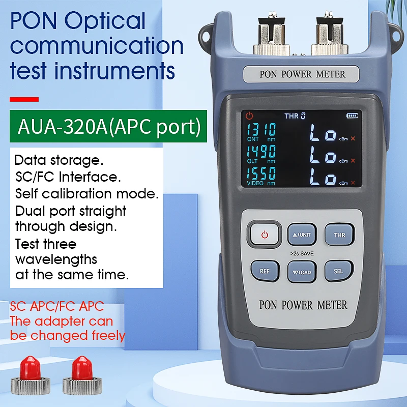 COMPTYCO AUA-320A/U Handheld Fiber Optical PON Power Meter FTTX/ONT/OLT 1310/1490/1550nm | Мобильные телефоны и