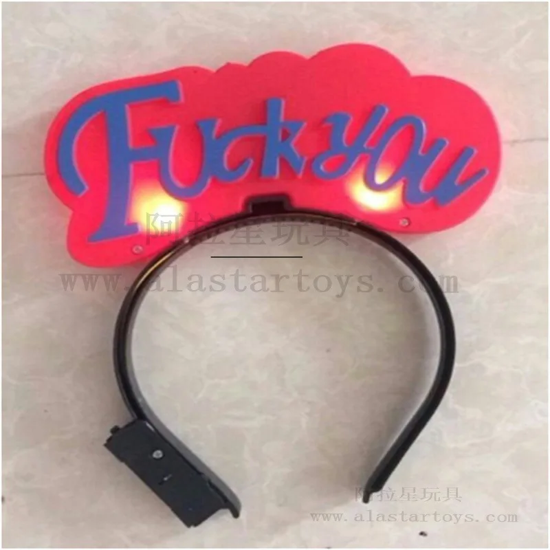 

Halloween Wearing Shining Hair Bands Cool English Words Most People Can't Handle in Head-Mounted Hair Accessories 008365