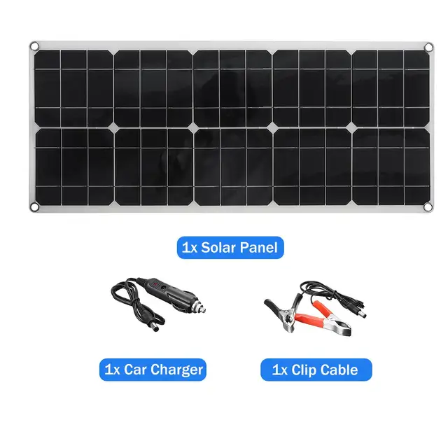 150W 18V Flexible Solar Panel with Controller Dual USB Power Bank Smartphone Charger Solar Panel Kit Complete for Boat Camping 4