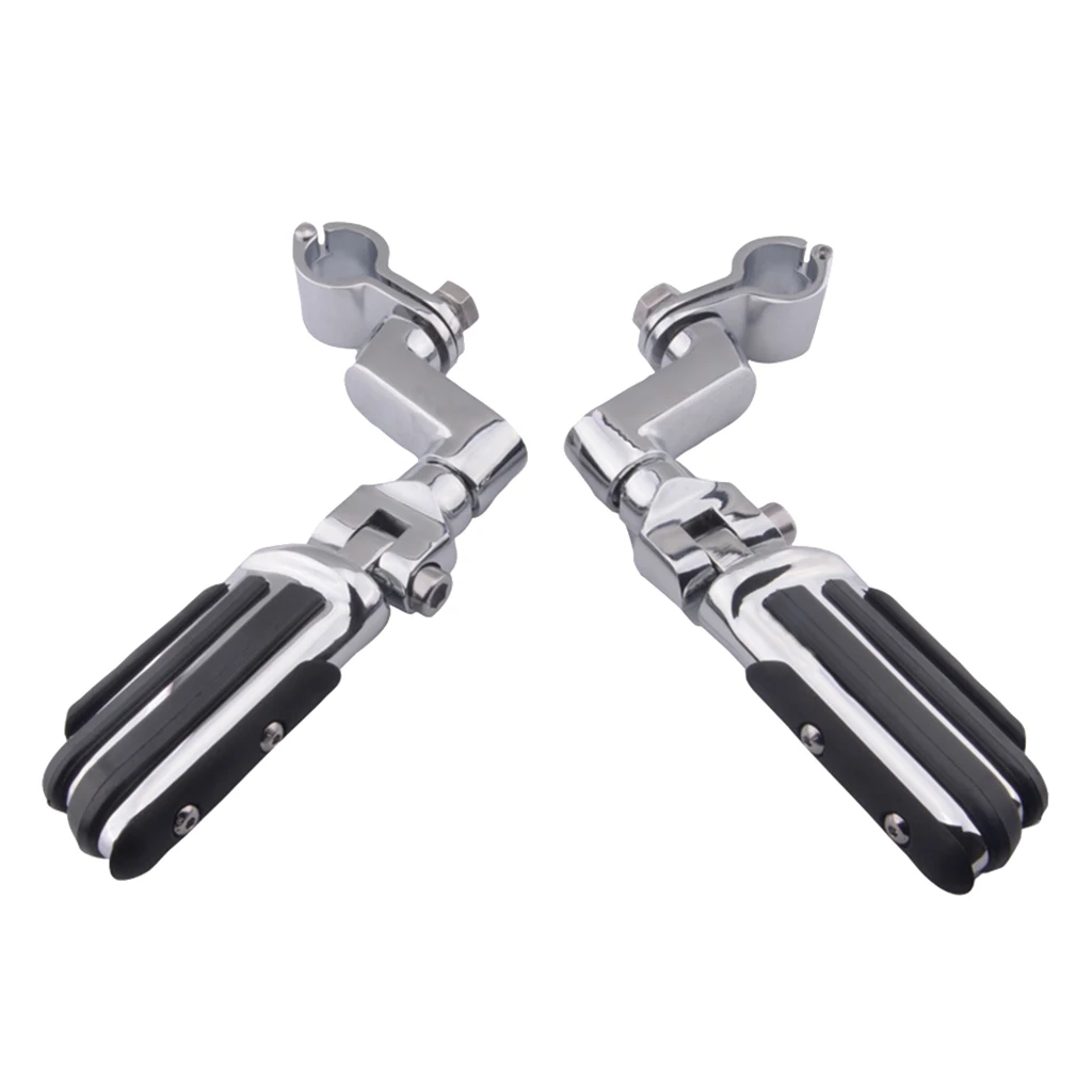 Motorcycle Footboard Pad Set Passenger Floorboards Rear Footboards Foot Rest Pegs Mounts Fit for Honda