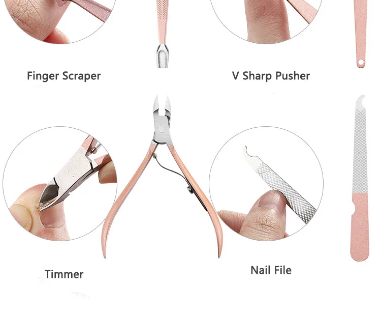 Комплект ножниц для маникюра из нержавеющей стали, набор для педикюра, 15 шт., триммер, ножницы для стрижки, ножницы с кнопкой, коробка с замком