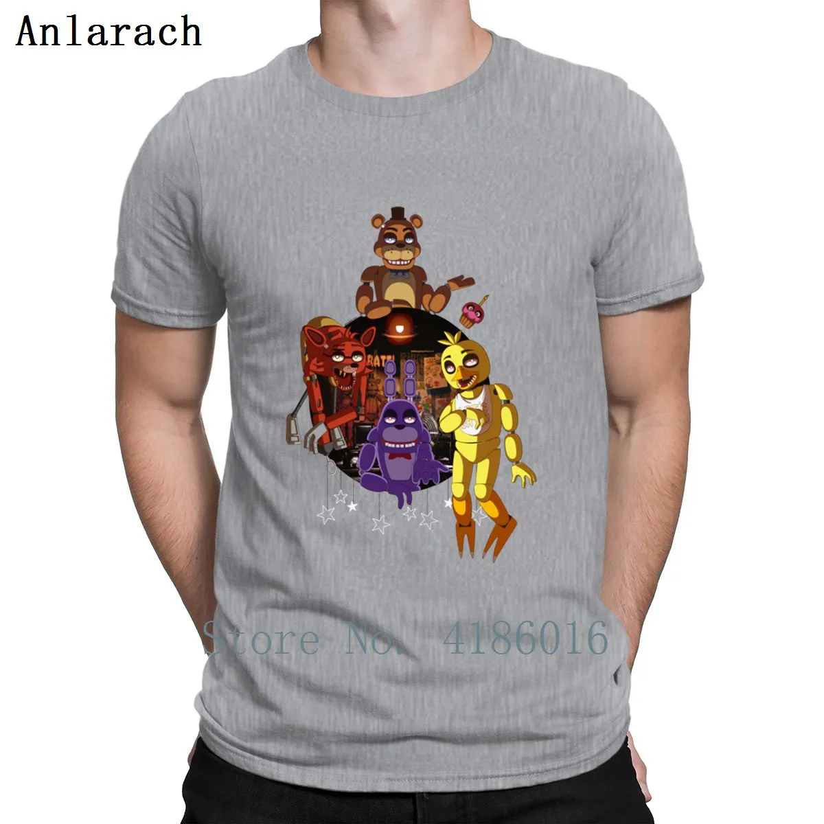 Fnaf банда футболка хлопок интересный уличная забавные весенние размеры S-5xl Уникальный Заказ - Цвет: Gray