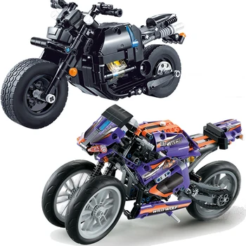 

Decool City Vehicle Compatible Technic Motorcycle Motor Racing Car Speed Motorbike Off Road Diy Model Building Block Toys