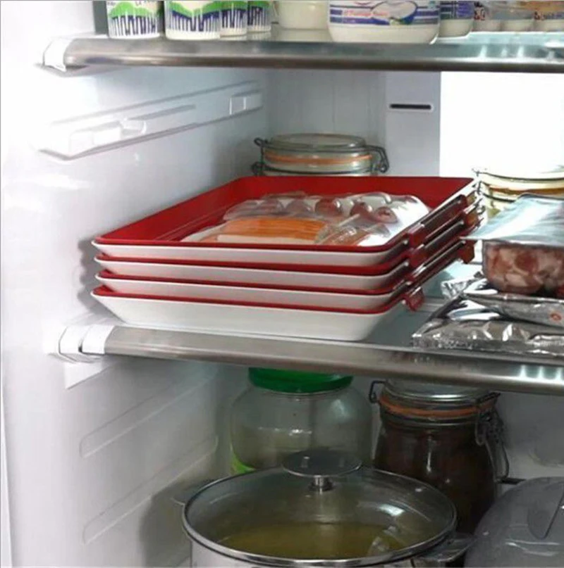 

Creative Food Preservation Tray Food Sealing Tray Silicone Caps for Food Vacuum Cover Storage Container Set Kitchen Gadgets