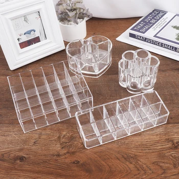 

Transparent Plastic Home Drawer Desk Desktop Storage Box Organiser Clear Acrylic Makeup Make Up Organizer For Cosmetic 12/24grid