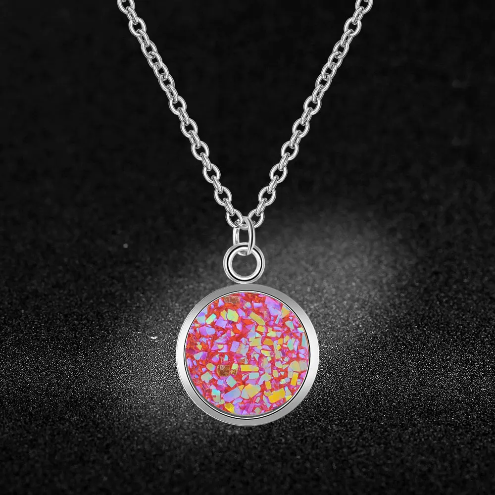 AAAAA качество из нержавеющей стали сверкающий полимерный Шарм для ожерелья для женщин модное Очаровательное ожерелье Специальный подарок - Metal Color: JN149-6