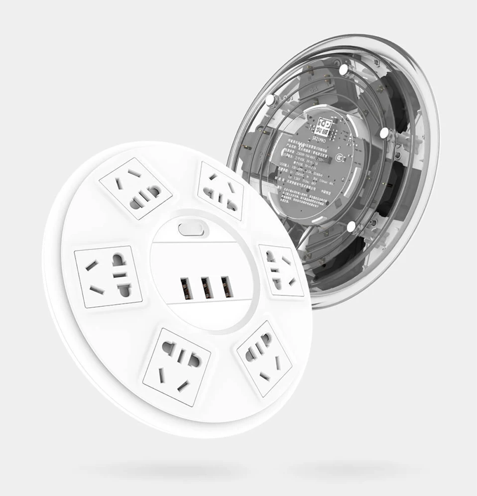  100% New Original Xiaomi Mijia Breakthrough Lightning 6 Bit Patch Panel With USB Home Plug Safe Ove
