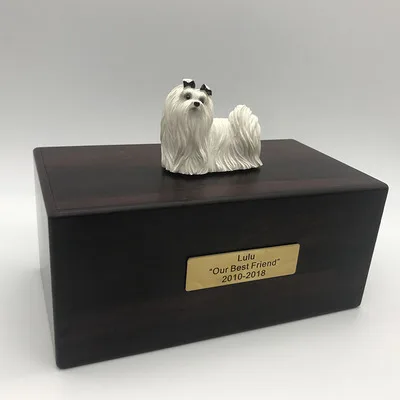 Maltese dog 1 шт с куклой на заказ буквы влагостойкие домашние собаки кремации похоронный Мемориал cinerary шкатулки - Цвет: Maltese dog