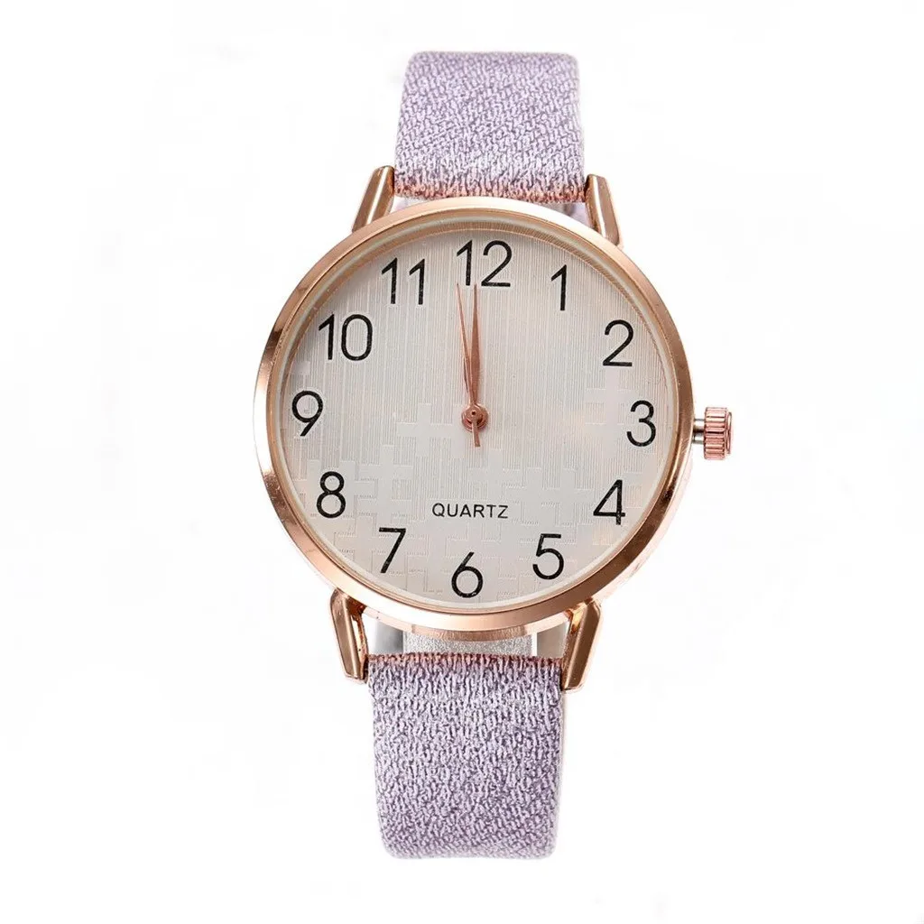 Jual Style Watch Womens Leathercasual Bracelet Watch Band Quartz Wrist Watches Ladies Watch Women Reloj Mujer Pink Azalea