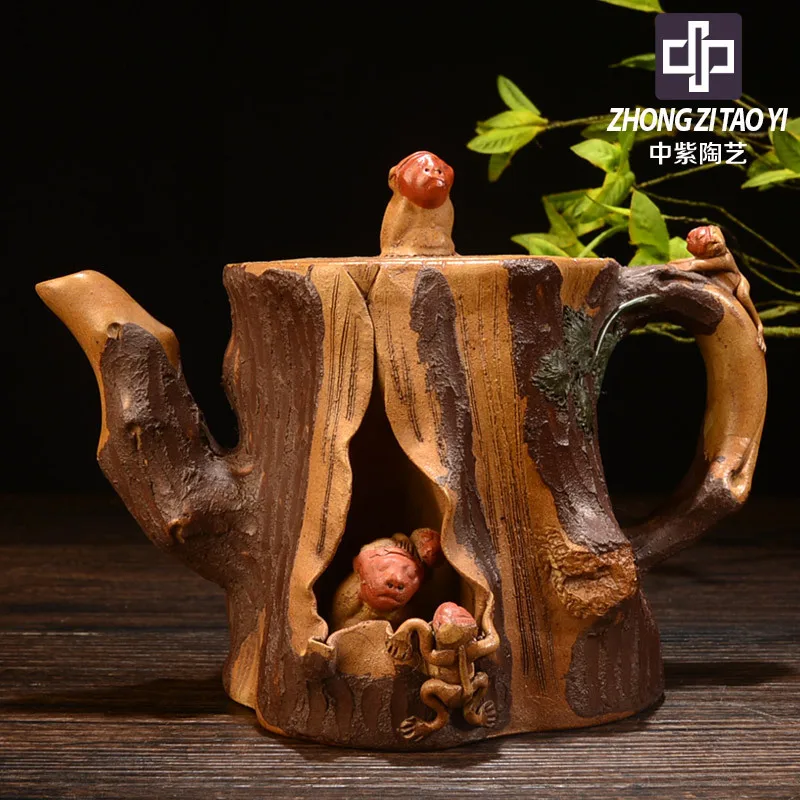 

In Purple Yixing Imitate Old Kettle Old Dark-red Enameled Pottery Teapot Taiwan Backflow One Factory The Cultural Revolution