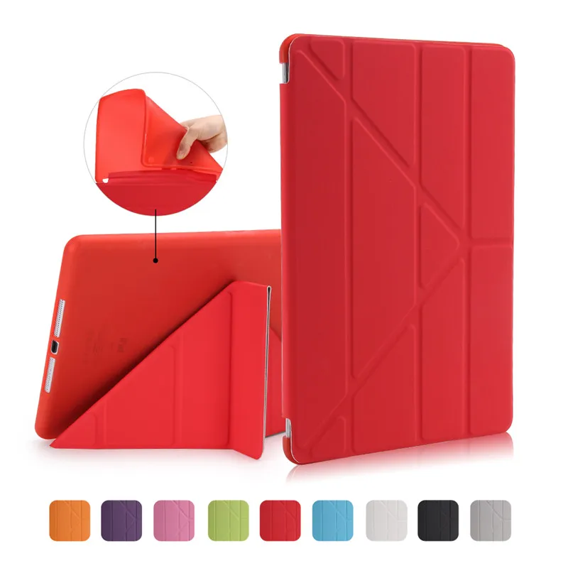 Ultra-thin TPU Smart Case For iPad 7th 10.2" 7th Gen Case Auto Sleep/Wake Original Stand Tablet cover For iPad 10.2inch Case - Цвет: red
