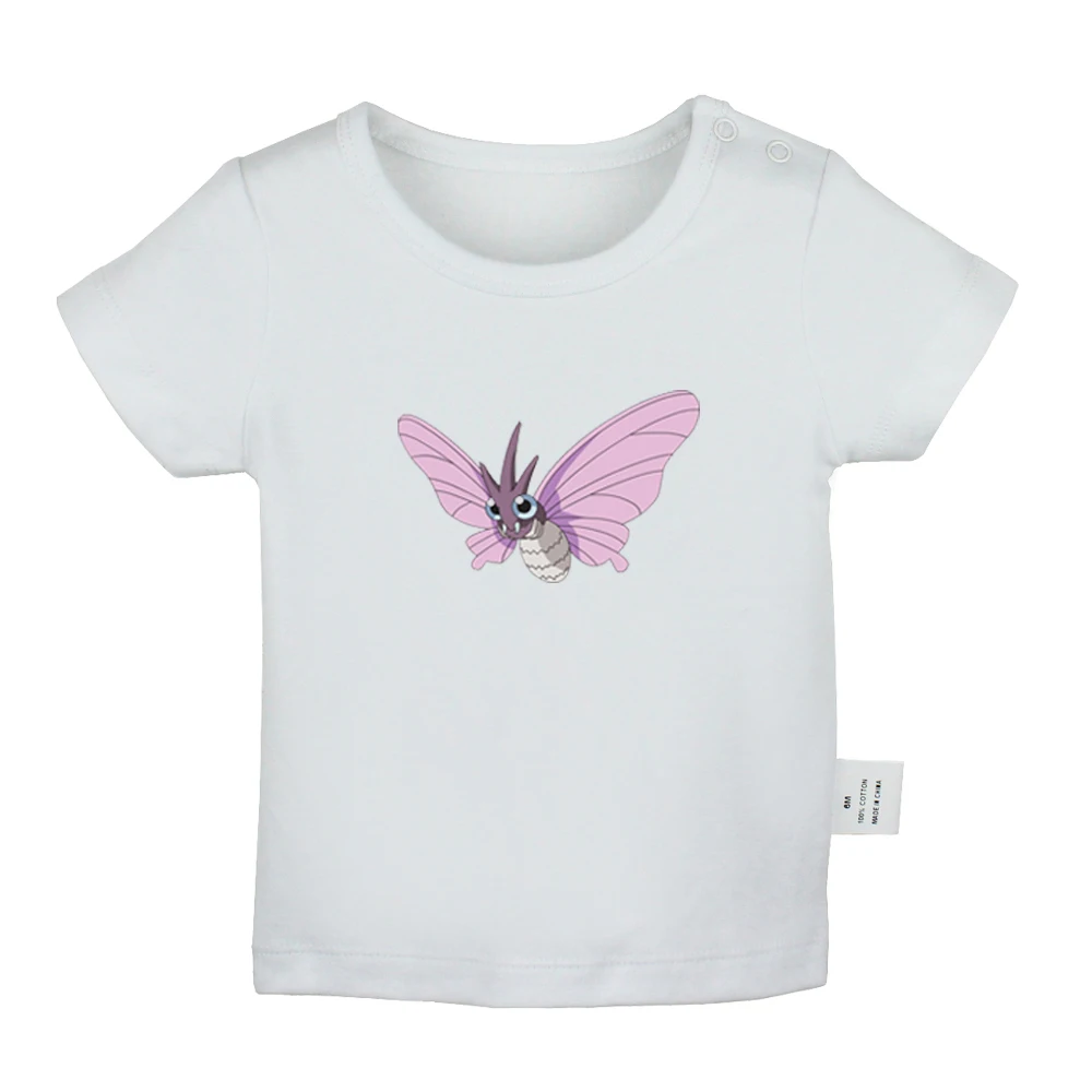 JbBabyYW969D Футболки для новорожденных с рисунком Pokemon Beedrill Pidgeot Pidgey Venomoth Tauros; однотонные футболки с короткими рукавами для малышей - Цвет: JbBabyYW969D