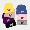 Fashion Knitted Beanies Hat Butterfly Embroidery Winter Warm Ski Hats Skullies Caps Soft Elastic Cap Sport Bonnet Men Women ► Photo 3/6