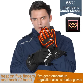 

Winter Electric Thermal Gloves Waterproof Heated Gloves Battery Powered Touch Screen Ski Motorcycle Snow Mitten Glove Keep Warm