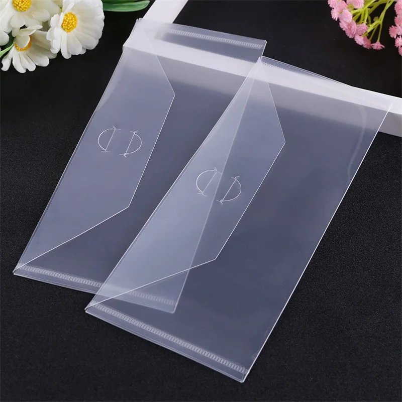 10pcs/set 10x24cm Slimline Storing Bags Transparent Plastic Folder Bag For Storage Cutting Dies Embossing Organizer Holders 2020