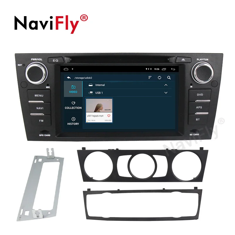 Flash Deal Navifly Android 9.1 2+32G car dvd multimedia player for BMW E90 E91 E92 E93 318 320 CAR gps radio wifi  DVR Head Unit Quad Core 4