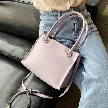 

Solid Color Simple Pu Leather Crossbody Bags For Women 2020 Female Shoulder Handbags Lady Fashion Summer Small Totes