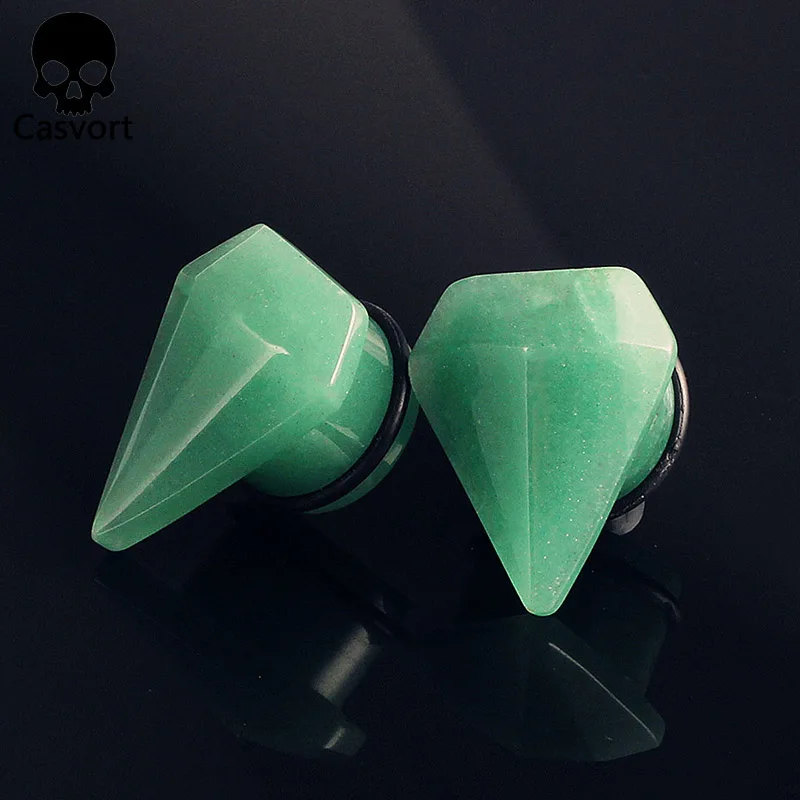 Casvort 2 шт. сердце камень пирсинг уха, ювелирное изделие для тела, измерительные приборы Вилки растяжители для туннелей Серьги Тоннели расширитель мода подарок 2 шт./лот - Окраска металла: style 4