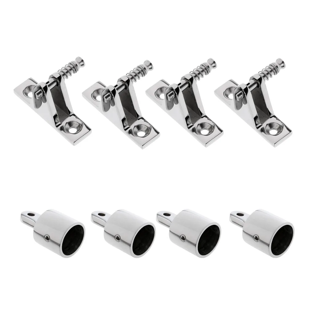 Boat Canopy Quick Release Pin Deck Mount Bimini Top Fittings w/Eye End Cap