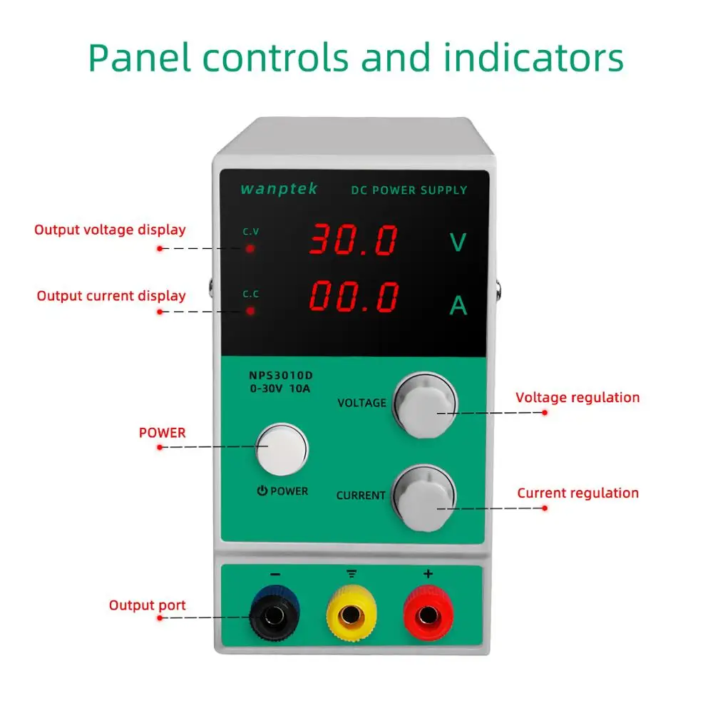 30 в 10A импульсный лабораторный источник питания Регулятор Напряжения DC лабораторный скамья источник питания регулируемый цифровой дисплей 30 в