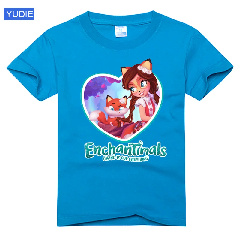 Милые футболки для девочек футболка Enchantimals модная одежда малышей лето 2020 детская