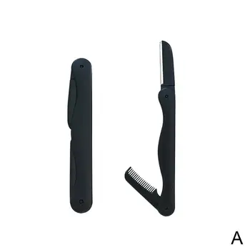 

Folding ABS Eyebrow Knife With Comb Macro Blade Shaving Eyebrow Knife For Men Knife And Women W3H9