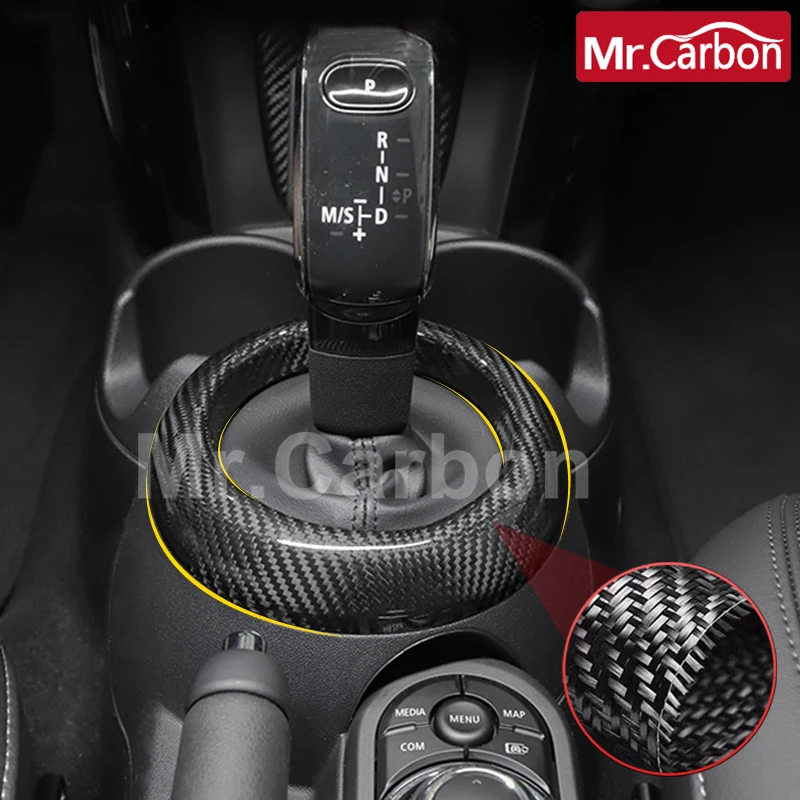 

Car Shift Lever Decorative Ring Carbon Fiber Product For BMW MINI ONE Cooper S CLUBMAN F54 F55 F56 F57 F60 Interior Accessories