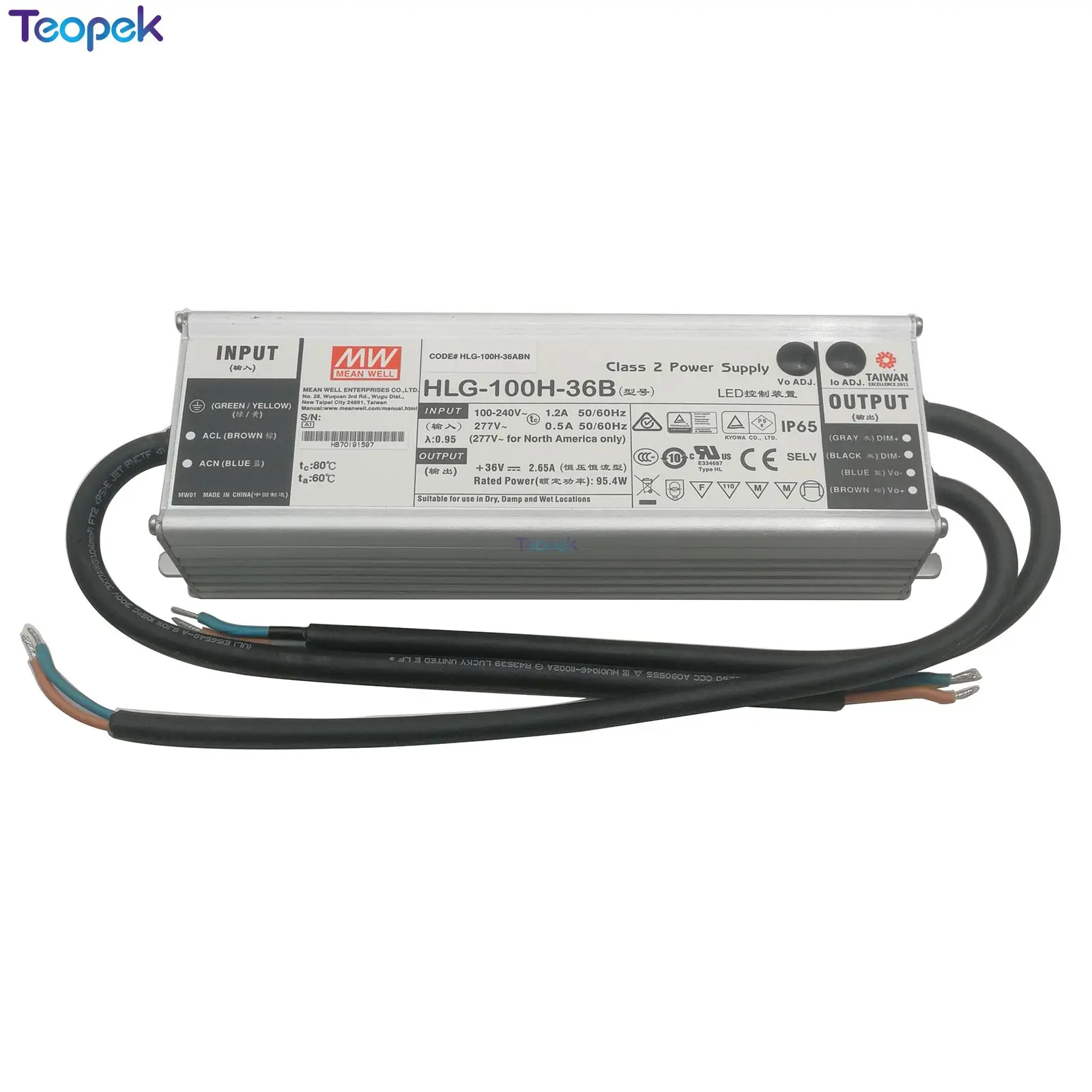 Бренд MEAN WELL представляет LPC-60-1400 HLG-100H-36B HLG-185H-C1400B драйвер Питание для Cree CXB3590 CXA3050 светодиодный