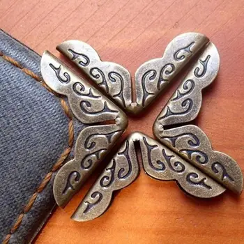 

10Pcs 17*17*3.2MM Green Bronze Antique Metal Book Corner Scrapbook Notebook Albums Corner Protectors Creative Durable