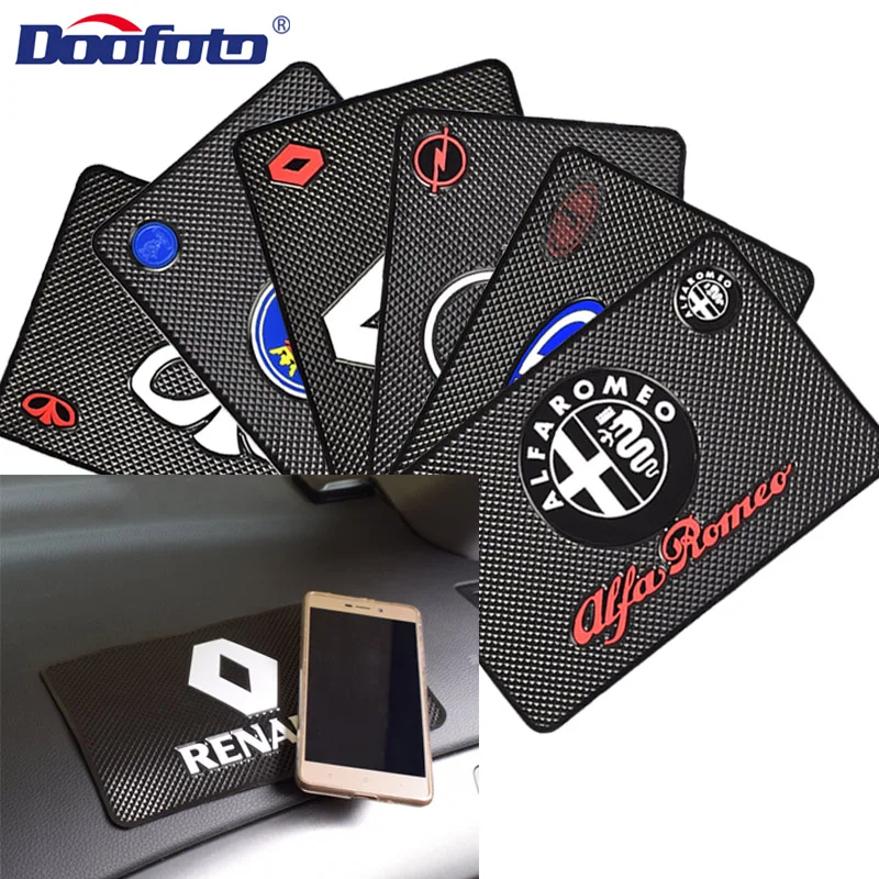 

Doofoto 1x Car Interior Sticker Anti Slip Mat For Renault Abarth Opel SAAB Daewoo Alfa Romeo Accessories Styling Dashboard Pad