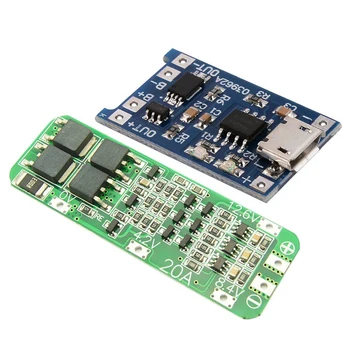 

5 Pcs 1A 5V Micro-USB TP4056 Lithium Battery Power Charger Board Module TE420 with 1 Pcs 20A Li-Ion Lithium Battery 18650 Charge