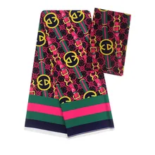 Африканская восковая ткань, нигерийская атласная восковая ткань, высокое качество, 6 ярдов, высокое качество, имитирующая шелковую ткань