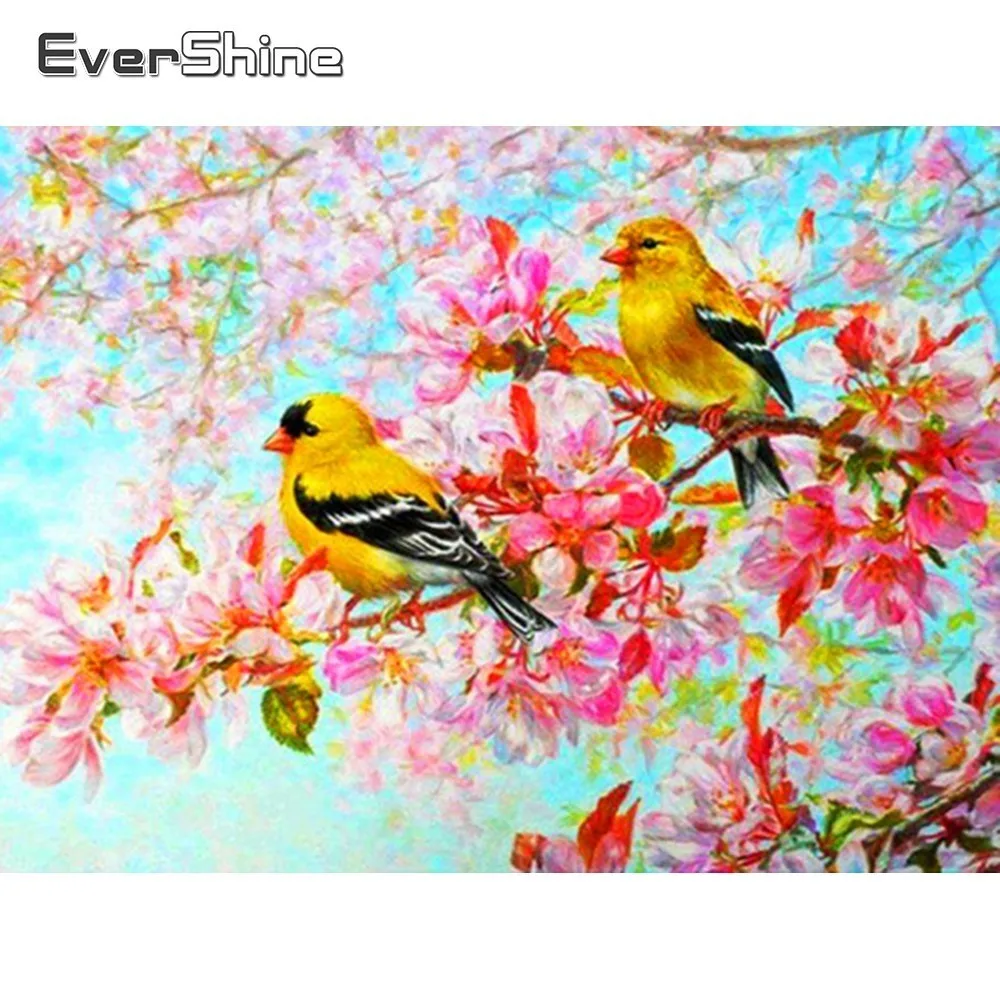 EverShine Diamond Embroidery Rhinestones Bird Painting Full Drill Animals Cross Stitch Mosaic Kits Wall Decor | Дом и сад
