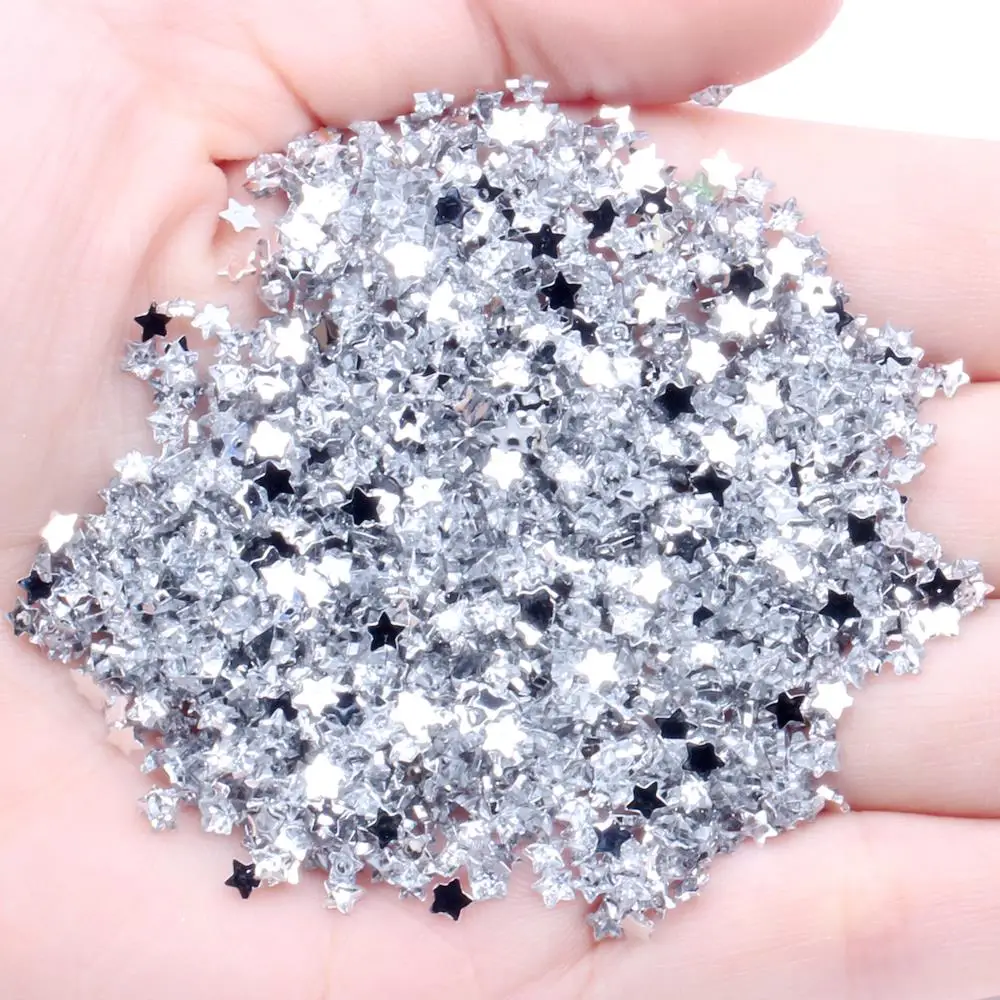 01 crystal 3x3 мм пентаграмма 10000/1200 шт Акриловые стразы с плоской задней частью для дизайна ногтей DIY рукоделие Изготовление ювелирных изделий для ноутбука Свадебные платья украшения - Цвет: 01 crystal