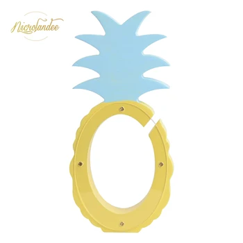 

NICROLANDEE Wood Coin Bank Pineapple Shape Piggy Bank Wood Crafts Money Box Home Decoration for Children and Adults Gift