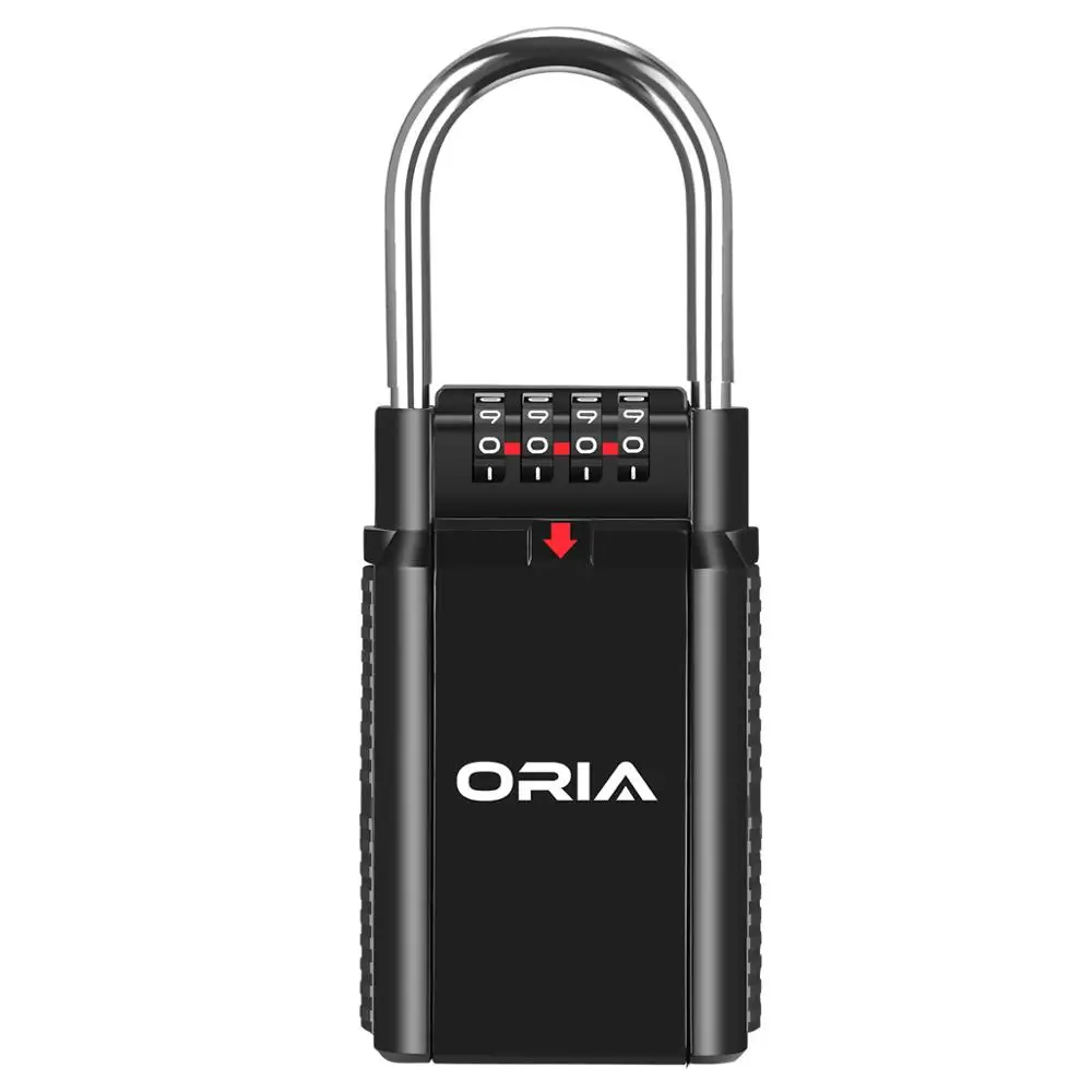 Promoción ORIA Key-caja fuerte de almacenamiento de llaves, candado de combinación de 4 dígitos, impermeable, para interiores y exteriores 1gNWbzQ31BB