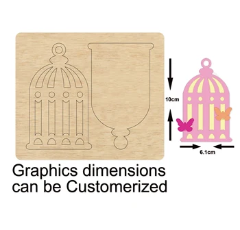 

diy bird cage cutting dies 2020 new die cut &wooden dies with black pad Suitable for common die cutting machines