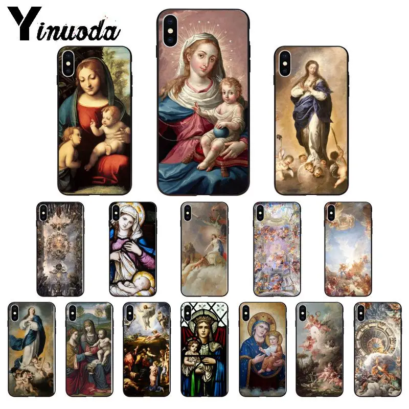 Yinuoda Дева Мария церковь Френки Ангел Бог ТПУ мягкий чехол для телефона iPhone X XS MAX 6 6S