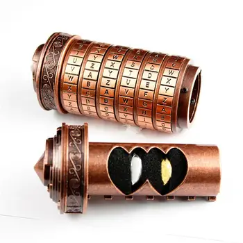 

Da Vinci Code Lover Lock Cryptex Locks Educational Code Toys Escape Chamber Props Marry Lover Wedding Gift Valentine'S Day Gifts