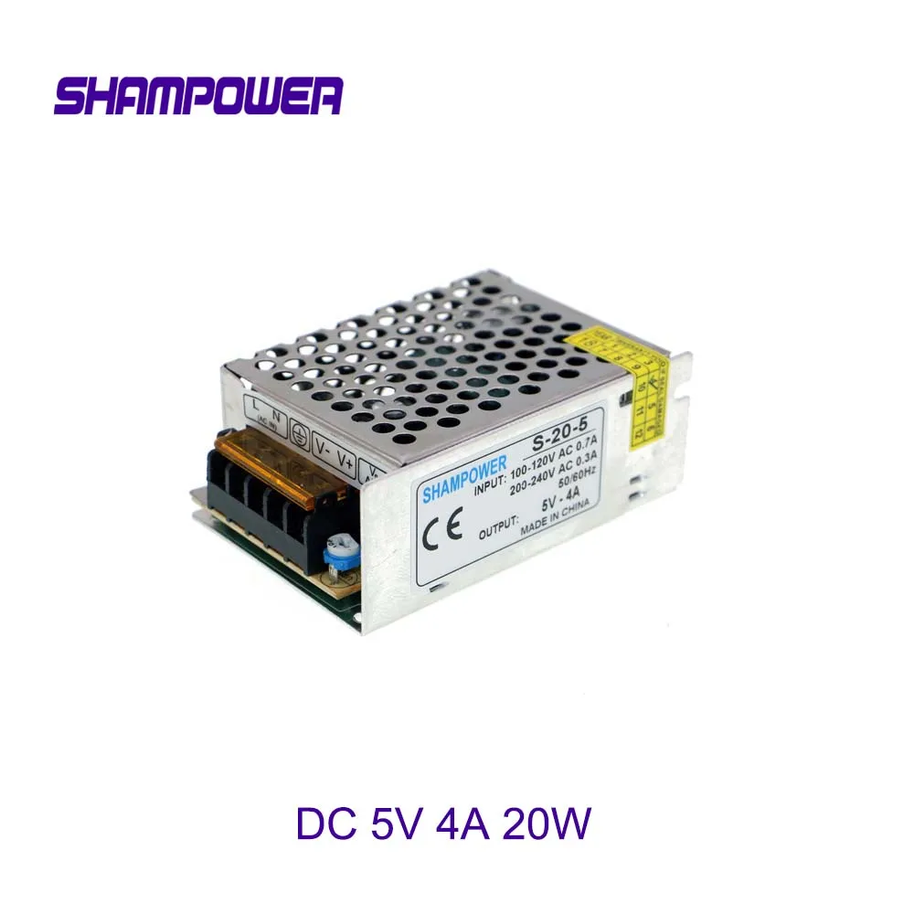 DC 5V4A светодиодный выключатель питания 20 Вт безопасности/адаптер 110 В/220 В |