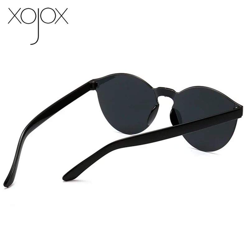 XojoX, цветные женские солнцезащитные очки, модные, роскошные, яркие цвета, без оправы, солнцезащитные очки для девушек, прозрачные линзы, очки, UV400